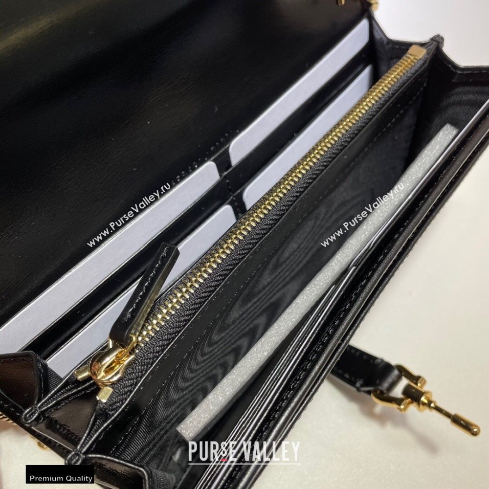 Gucci Jackie 1961 Chain Wallet Bag 652681 Leather Black 2021 (dlh-21012906)