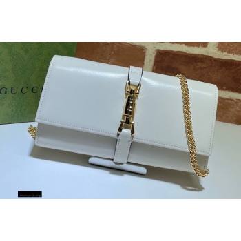 Gucci Jackie 1961 Chain Wallet Bag 652681 Leather White 2021 (dlh-21012907)