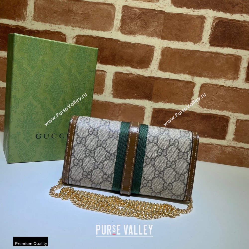 Gucci Jackie 1961 Chain Wallet Bag 652681 GG Supreme Canvas 2021 (dlh-21012908)