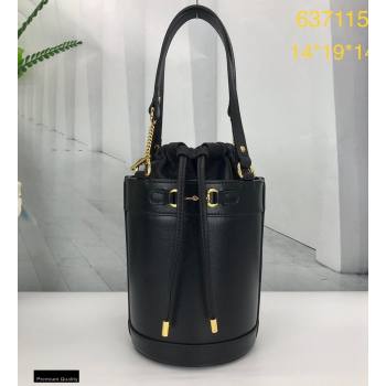 Gucci Horsebit 1955 Small Bucket Bag 637115 Leather Black 2021 (dlh-21012912)