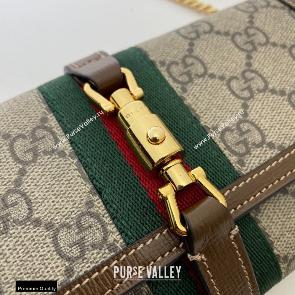 Gucci Jackie 1961 Chain Wallet Bag 652681 GG Supreme Canvas 2021 (dlh-21012908)