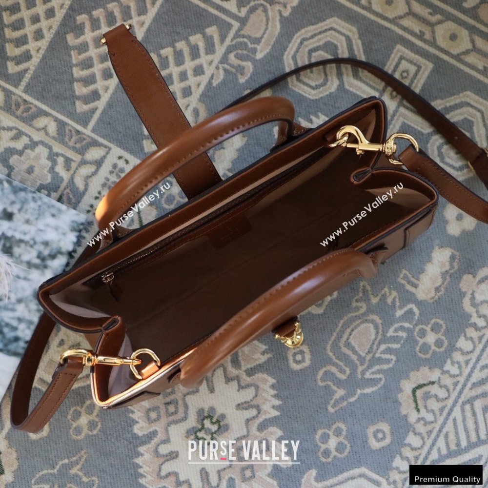 Gucci Jackie 1961 Medium Tote Bag 649016 Leather Brown 2021 (dlh-21012901)