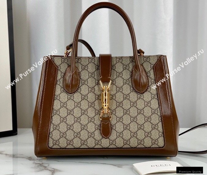 Gucci Jackie 1961 Medium Tote Bag 649016 GG Supreme Canvas 2021 (dlh-21012905)