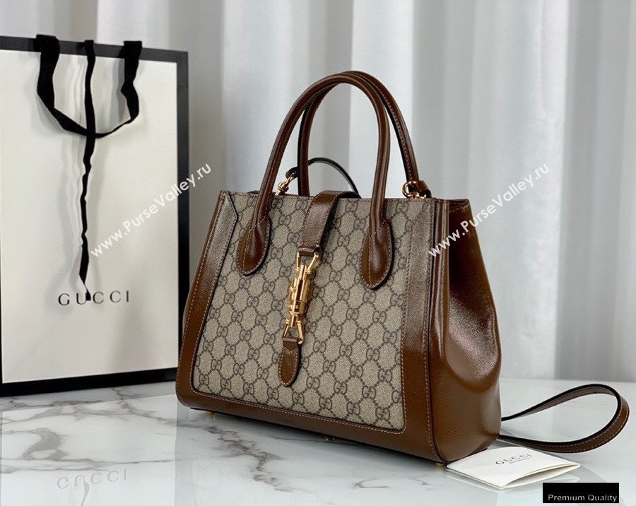 Gucci Jackie 1961 Medium Tote Bag 649016 GG Supreme Canvas 2021 (dlh-21012905)
