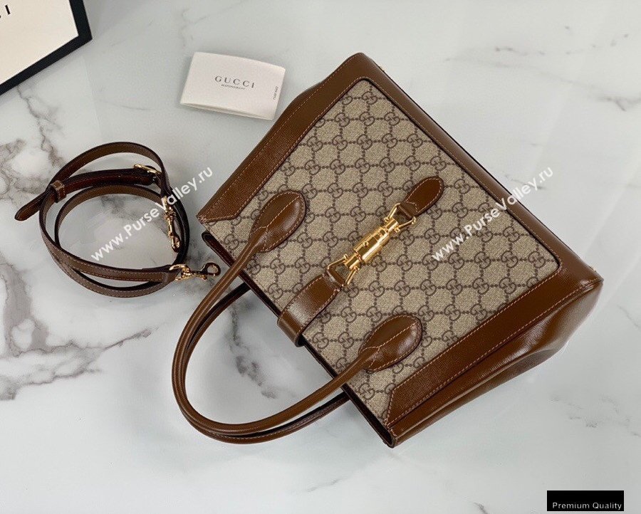 Gucci Jackie 1961 Medium Tote Bag 649016 GG Supreme Canvas 2021 (dlh-21012905)
