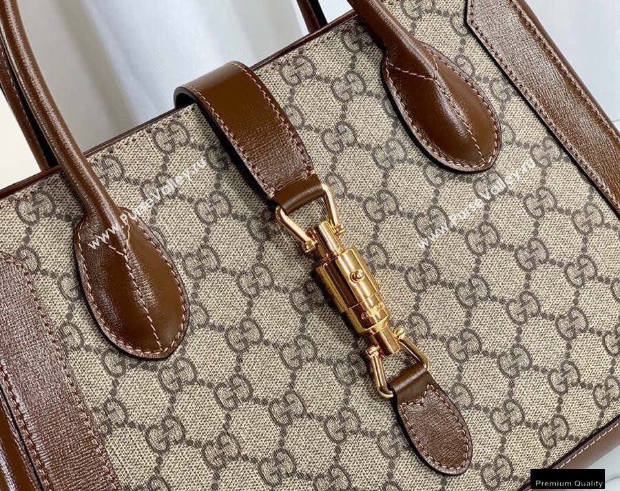 Gucci Jackie 1961 Medium Tote Bag 649016 GG Supreme Canvas 2021 (dlh-21012905)
