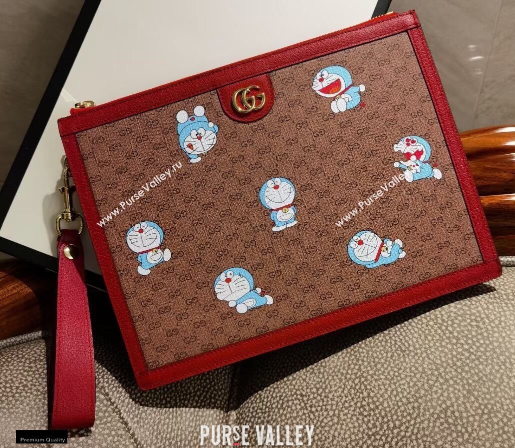 Doraemon x Gucci Pouch Clutch Bag 647804 2021 (dlh-21012920)