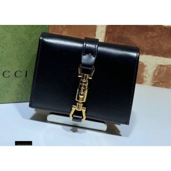 Gucci Jackie 1961 Card Case Wallet 645536 Leather Black 2021 (dlh-21012909)