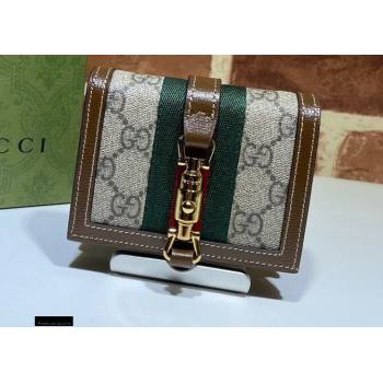 Gucci Jackie 1961 Card Case Wallet 645536 GG Supreme Canvas 2021 (dlh-21012911)