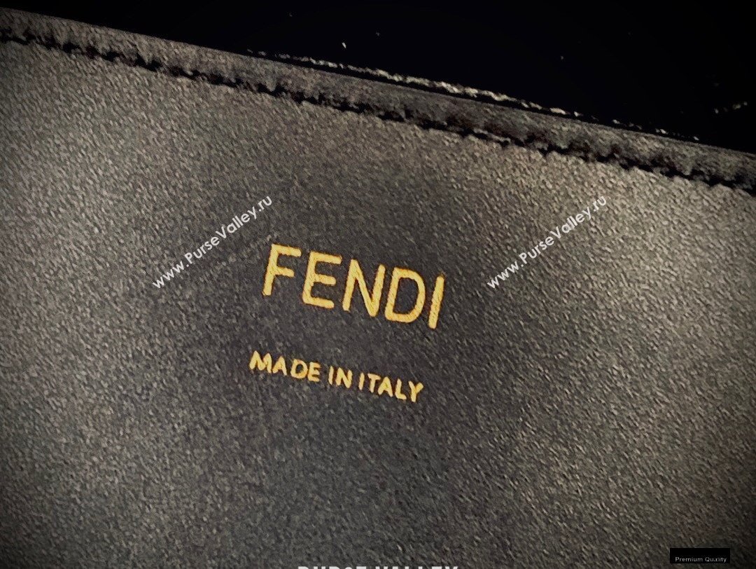 Fendi Leather Sunshine Large Shopper Tote Bag Black 2021 (chaoliu-21013001)
