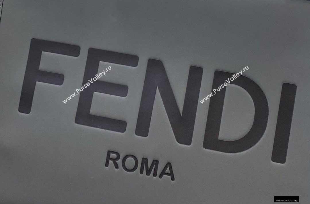 Fendi Leather Sunshine Large Shopper Tote Bag Gray 2021 (chaoliu-21013002)