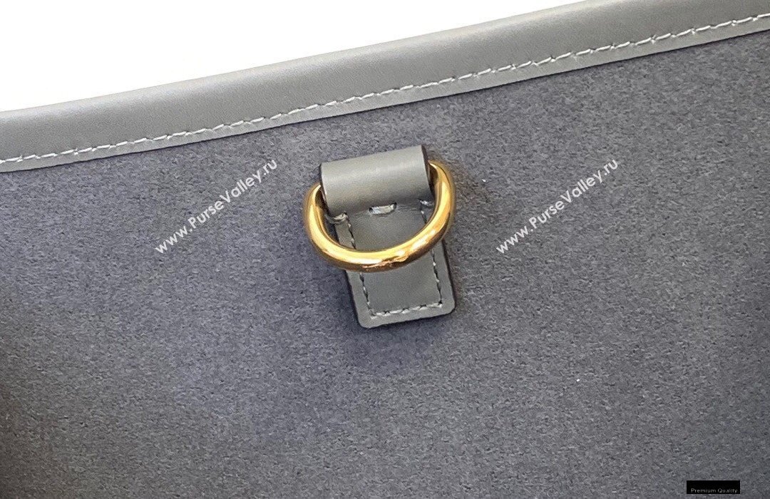 Fendi Leather Sunshine Large Shopper Tote Bag Gray 2021 (chaoliu-21013002)