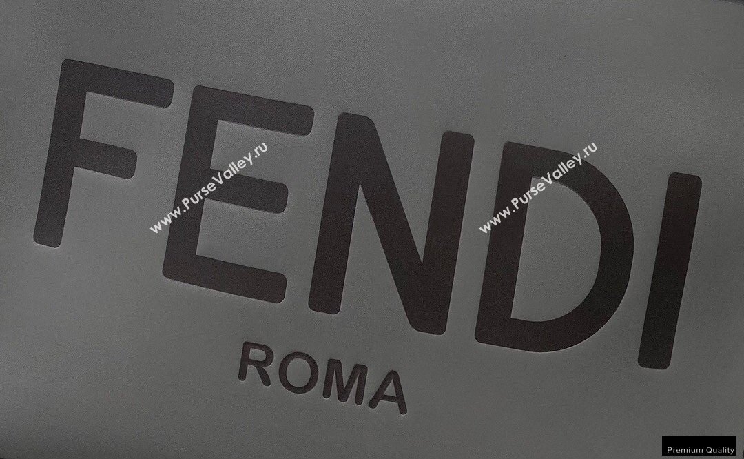 Fendi Leather Sunshine Medium Shopper Tote Bag Gray 2021 (chaoliu-21013006)