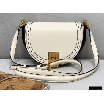 Fendi Leather Moonlight Shoulder Bag White 2021 (chaoliu-21013015)