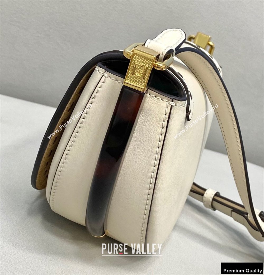 Fendi Leather Moonlight Shoulder Bag White 2021 (chaoliu-21013015)