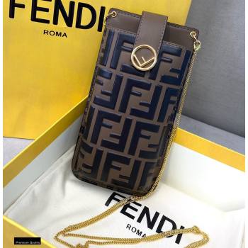 Fendi Phone Pouch Bag Brown with Detachable Strap 2021 (chaoliu-21020113)