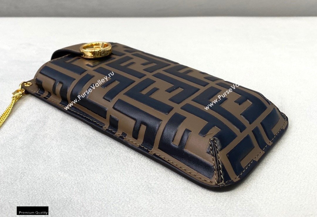 Fendi Phone Pouch Bag Brown with Detachable Strap 2021 (chaoliu-21020113)