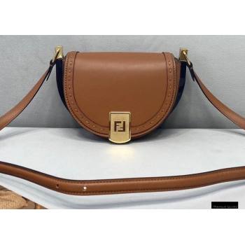 Fendi Leather Moonlight Shoulder Bag Brown 2021 (chaoliu-21013013)
