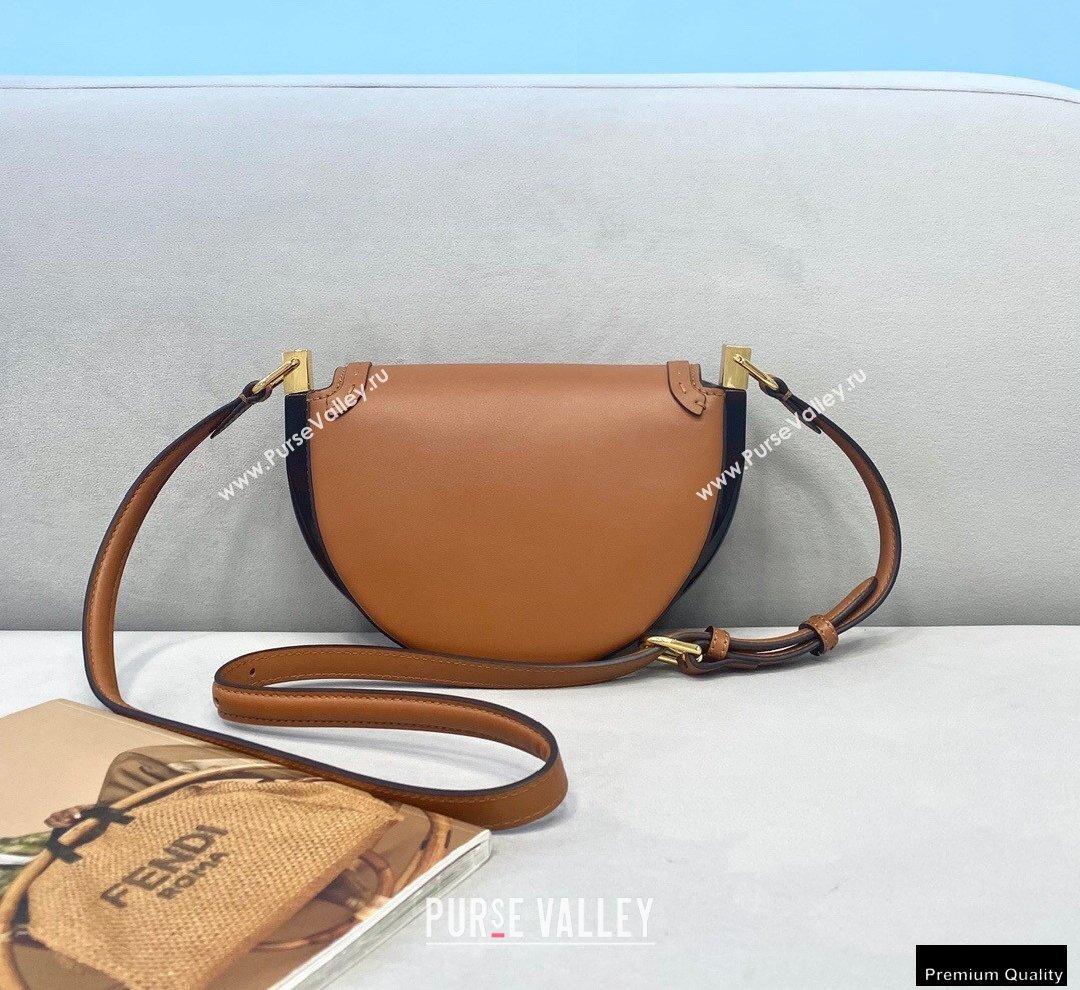 Fendi Leather Moonlight Shoulder Bag Brown 2021 (chaoliu-21013013)