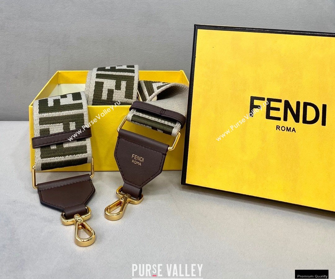 Fendi Ribbon Long Shoulder Strap You Coffee/Beige 2021 (chaoliu-21020121)