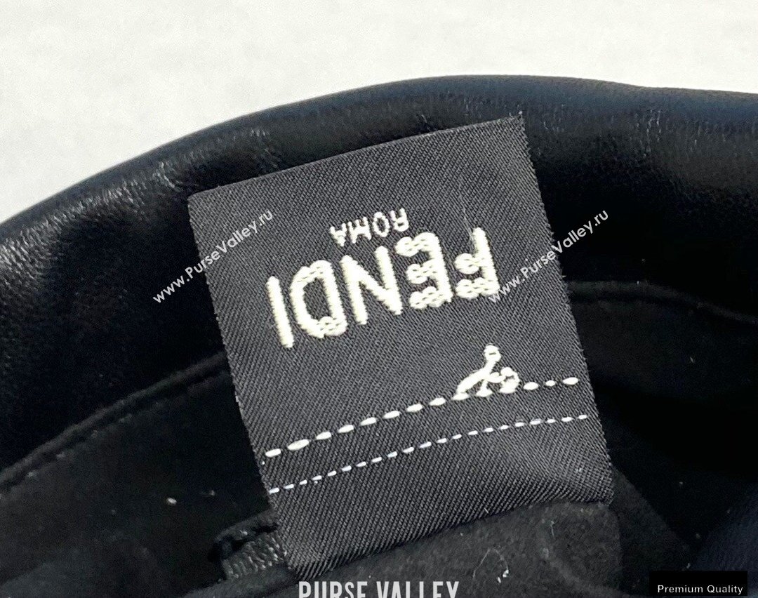 Fendi Leather Phone Pouch Bag with Detachable Necklace Black 2021 (chaoliu-21013016)