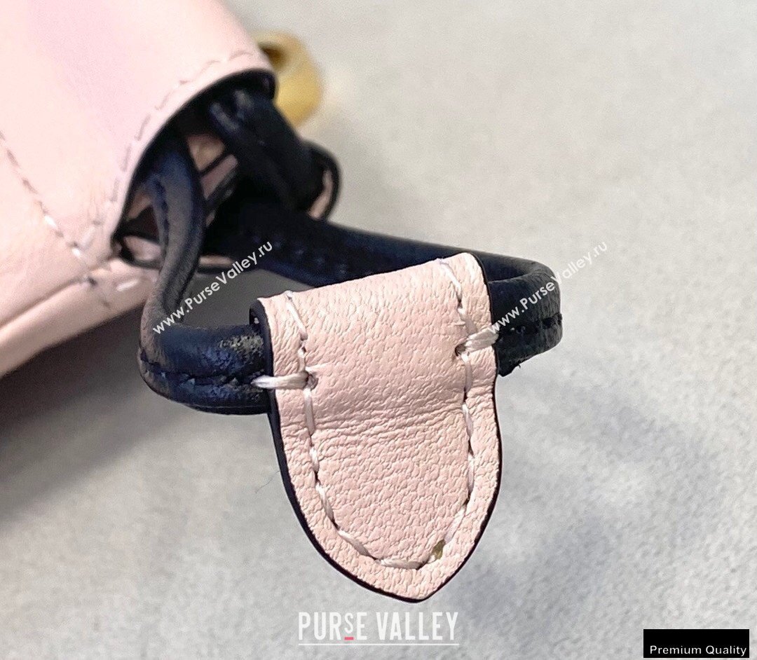 Fendi Leather Phone Pouch Bag with Detachable Necklace Pale Pink 2021 (chaoliu-21013018)
