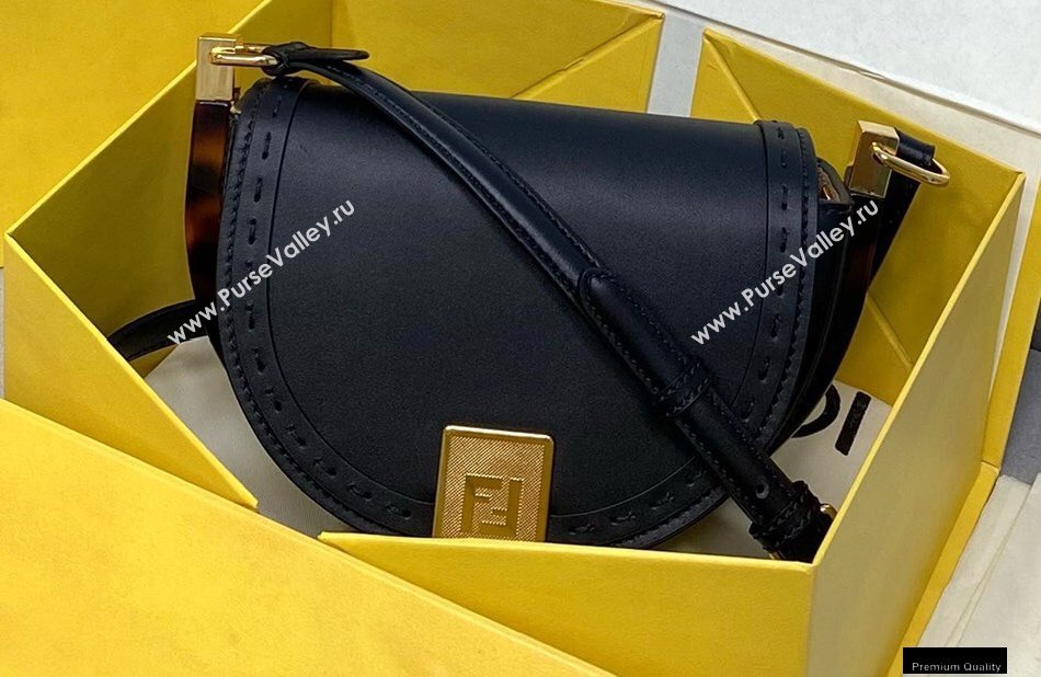 Fendi Leather Moonlight Shoulder Bag Black 2021 (chaoliu-21013012)