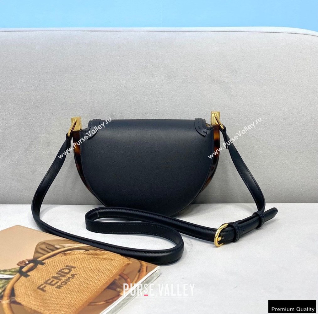 Fendi Leather Moonlight Shoulder Bag Black 2021 (chaoliu-21013012)