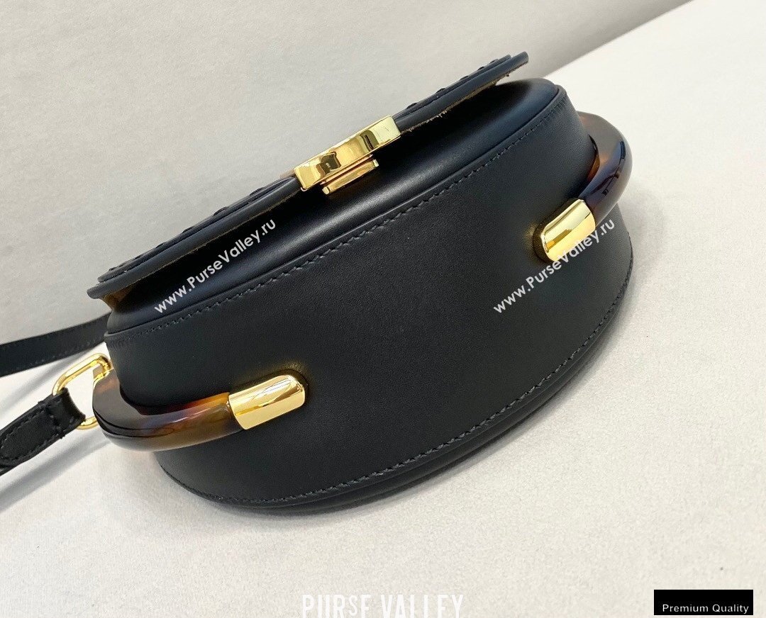 Fendi Leather Moonlight Shoulder Bag Black 2021 (chaoliu-21013012)