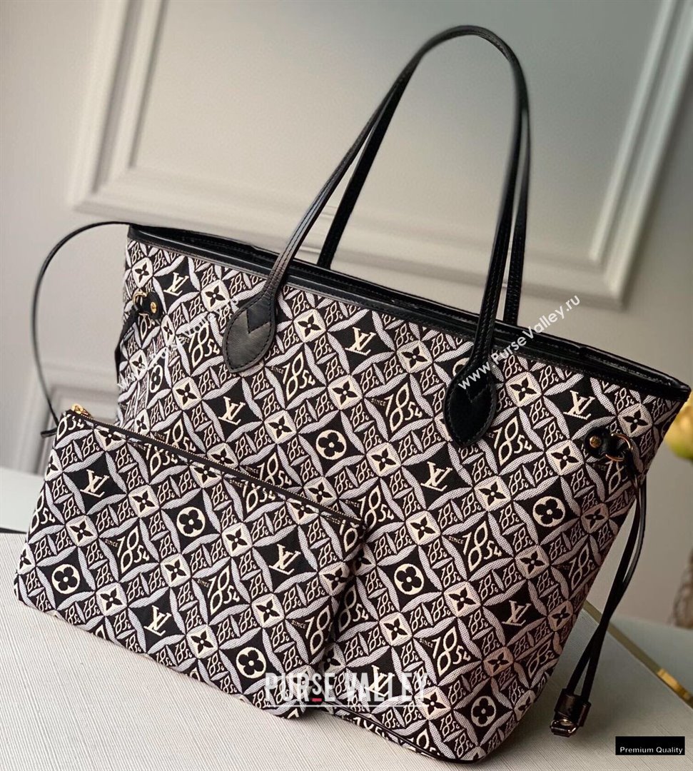 Louis Vuitton Since 1854 Neverfull MM Tote Bag M57230 Black 2021 (kiki-21020211)