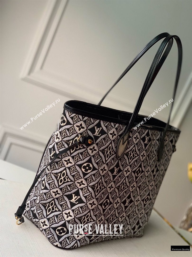 Louis Vuitton Since 1854 Neverfull MM Tote Bag M57230 Black 2021 (kiki-21020211)