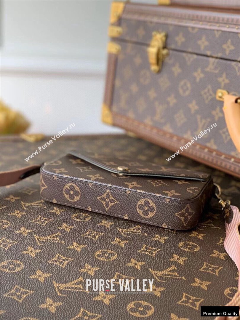 Louis Vuitton Monogram Canvas Félicie Strap & Go Bag M80091 Pink 2021 (kiki-21020230)