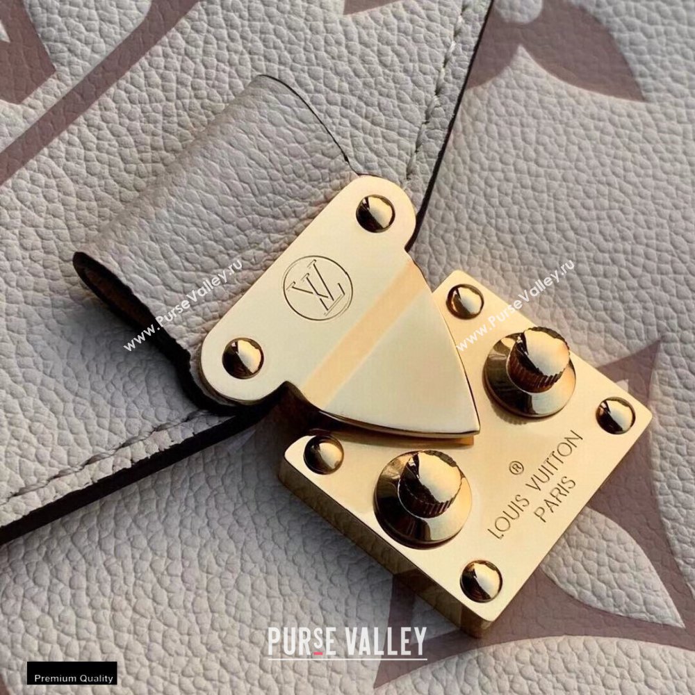Louis Vuitton Monogram Empreinte Leather Pochette Métis Bag M45596 Cream/Bois de Rose Pink 2021 (kiki-21020121)