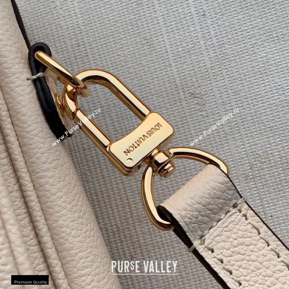 Louis Vuitton Monogram Empreinte Leather Pochette Métis Bag M45596 Cream/Bois de Rose Pink 2021 (kiki-21020121)