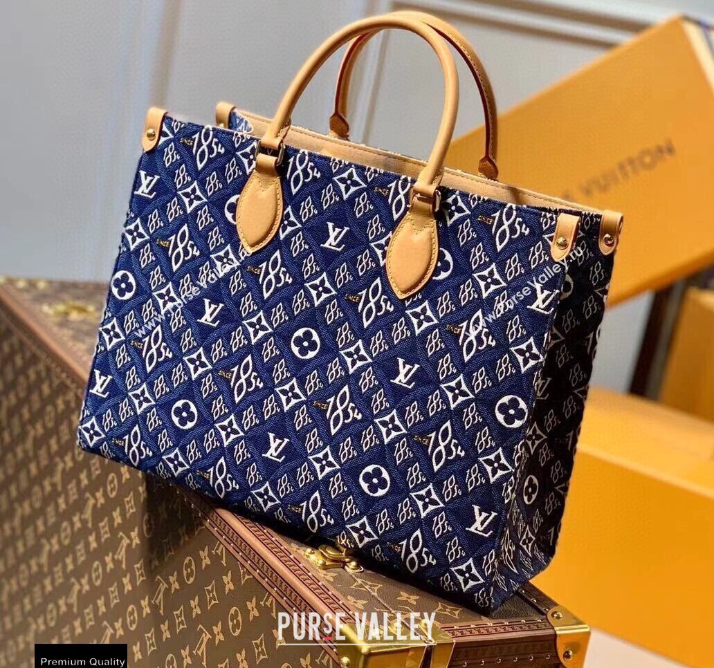 Louis Vuitton Since 1854 OnTheGo MM Tote Bag M57396 Blue 2021 (kiki-21020220)