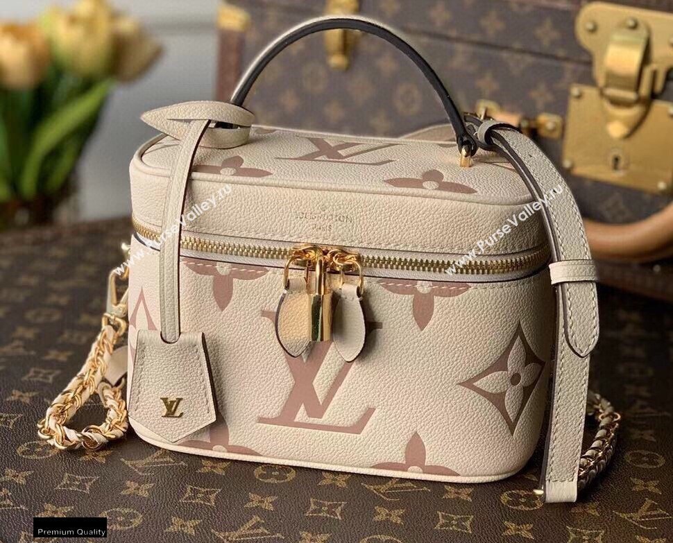 Louis Vuitton Monogram Nice Vanity PM Bag M45599 Cream/Bois de Rose Pink 2021 (kiki-21020125)