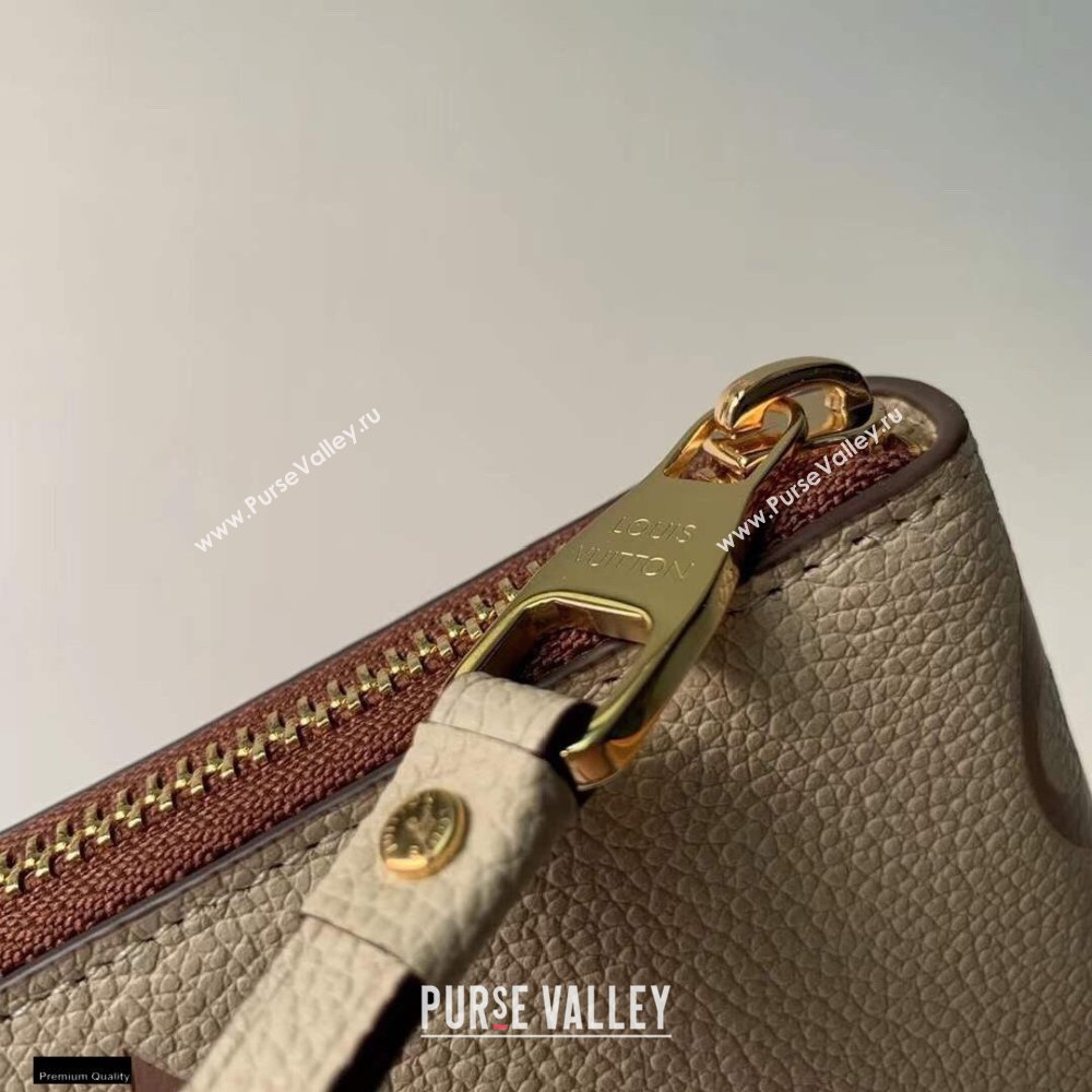 Louis Vuitton Monogram Empreinte Leather Zippy Wallet M80116 Cream/Bois de Rose Pink 2021 (kiki-21020203)