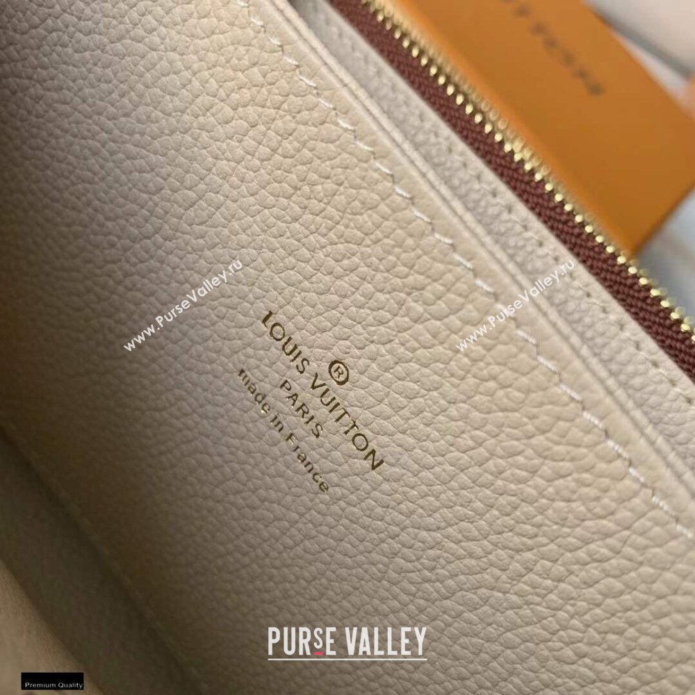 Louis Vuitton Monogram Empreinte Leather Zippy Wallet M80116 Cream/Bois de Rose Pink 2021 (kiki-21020203)