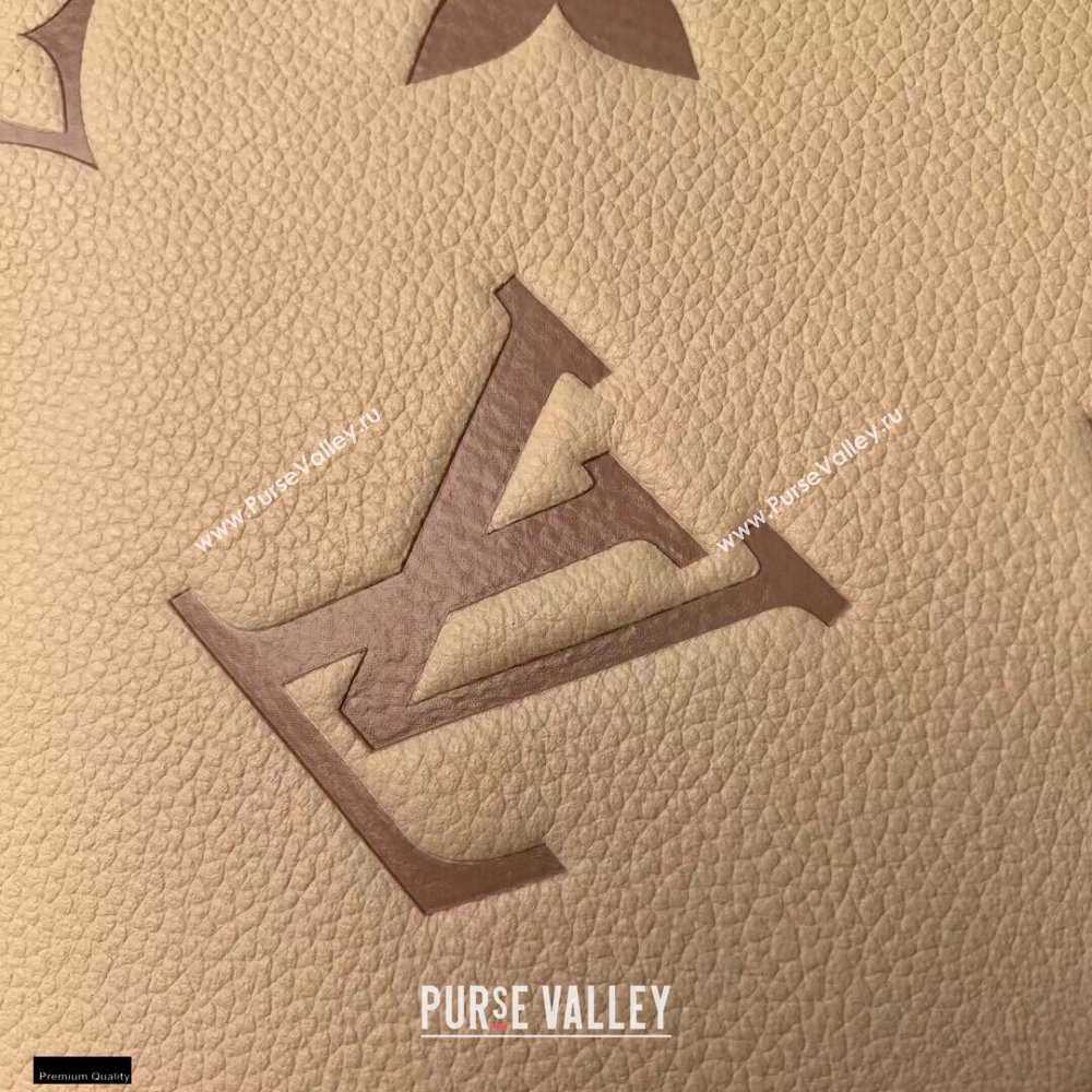 Louis Vuitton Monogram Empreinte Leather Daily Pouch Bag M80174 Cream/Bois de Rose Pink 2021 (kiki-21020202)