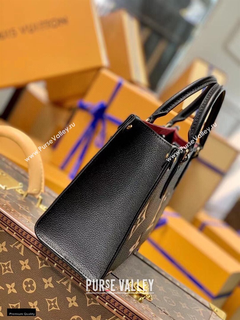 Louis Vuitton Bicolor Onthego PM Bag Monogram Empreinte Leather M45659 Black 2021 (kiki-21020118)