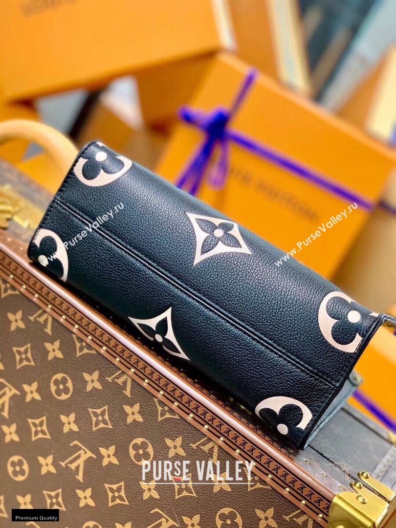 Louis Vuitton Bicolor Onthego PM Bag Monogram Empreinte Leather M45659 Black 2021 (kiki-21020118)