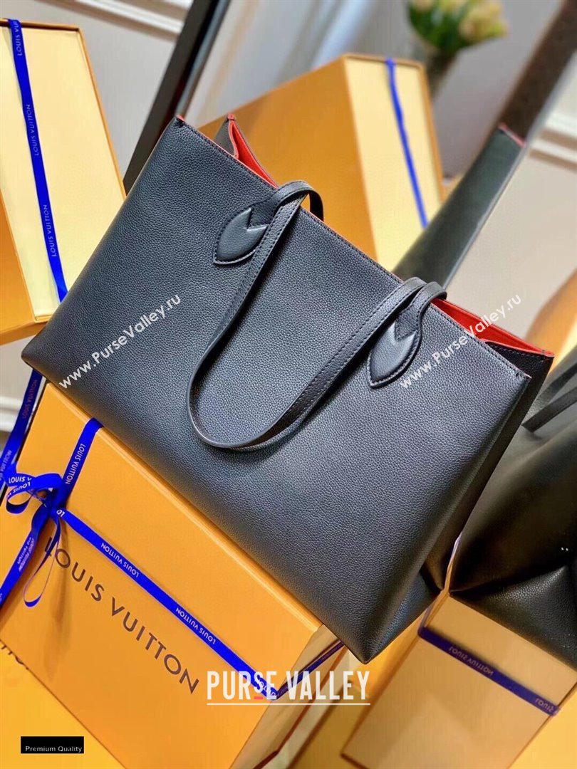 Louis Vuitton Lockme Shopper Tote Bag M57345 Black 2021 (kiki-21020113)