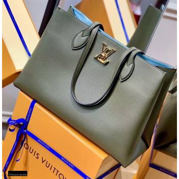 Louis Vuitton Lockme Shopper Tote Bag M57508 Khaki Green 2021 (kiki-21020114)