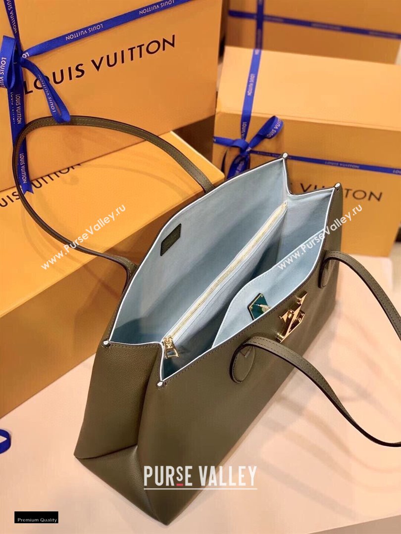 Louis Vuitton Lockme Shopper Tote Bag M57508 Khaki Green 2021 (kiki-21020114)