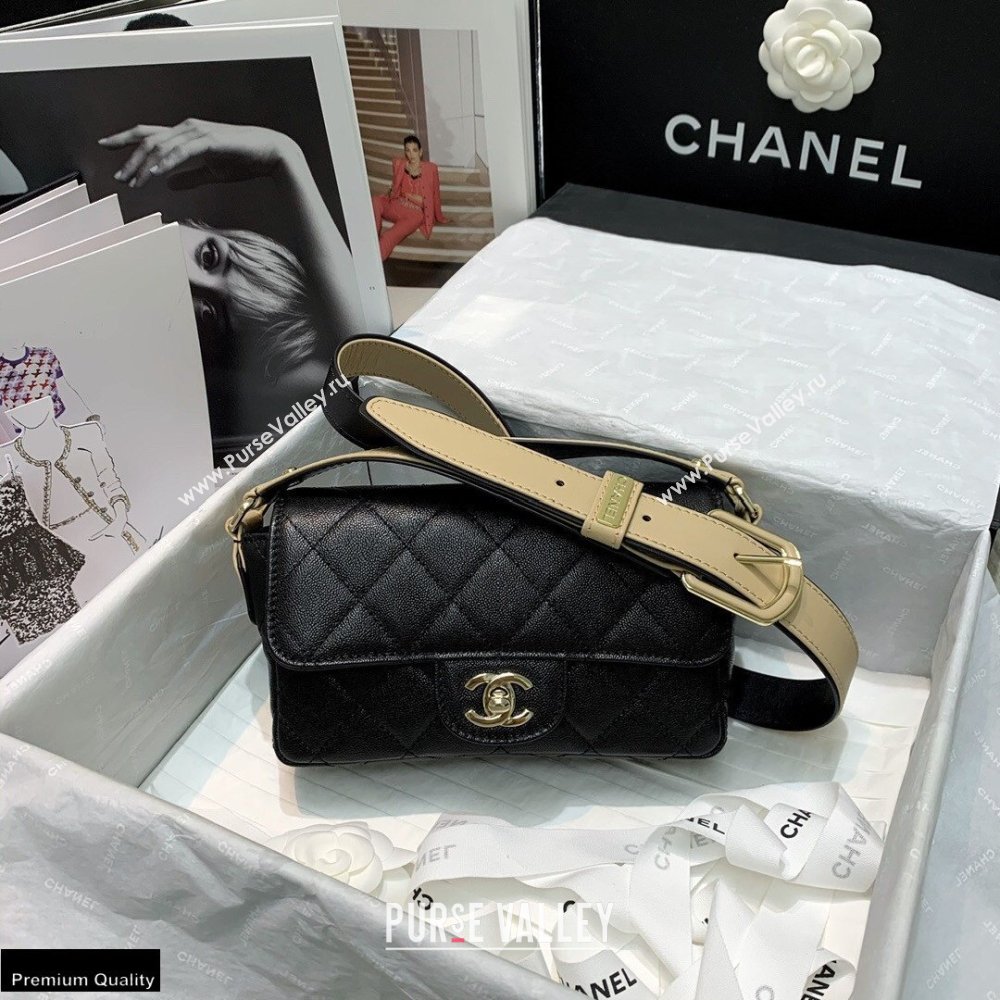 Chanel Grained Calfskin Flap Bag AS2273 Black 2021 (jiyuan-21022034)