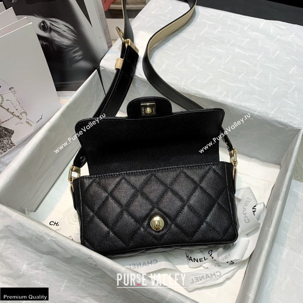 Chanel Grained Calfskin Flap Bag AS2273 Black 2021 (jiyuan-21022034)