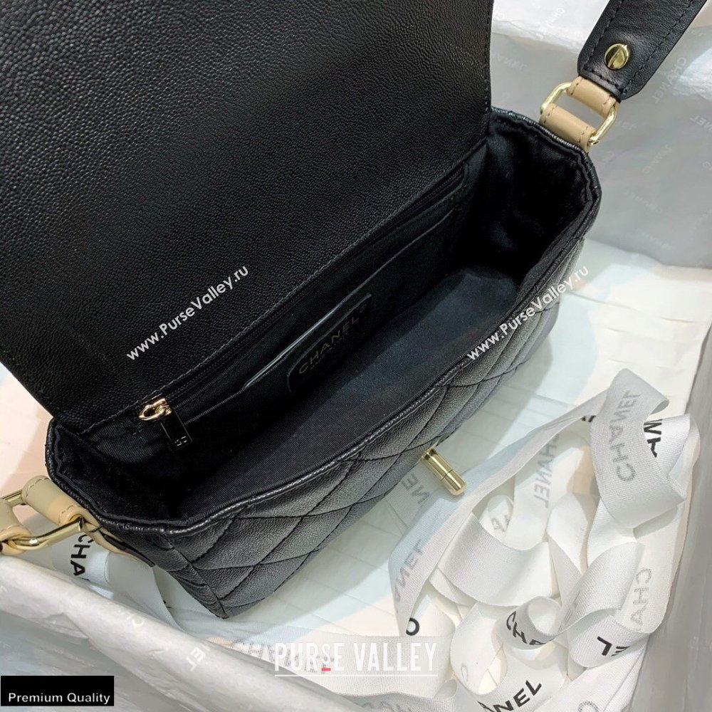 Chanel Grained Calfskin Flap Bag AS2273 Black 2021 (jiyuan-21022034)