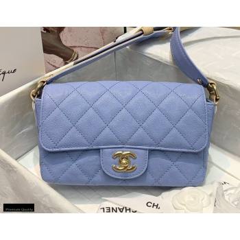 Chanel Grained Calfskin Flap Bag AS2273 Sky Blue 2021 (jiyuan-21022036)