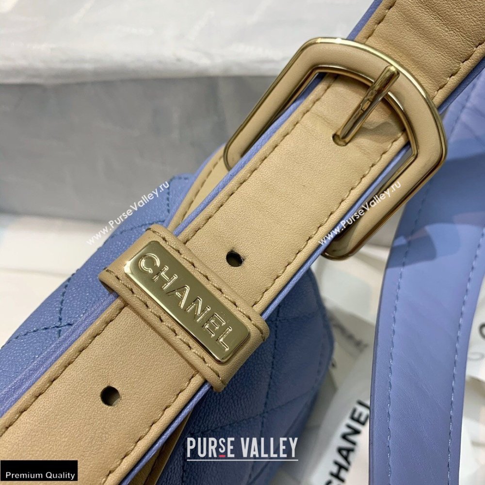 Chanel Grained Calfskin Flap Bag AS2273 Sky Blue 2021 (jiyuan-21022036)