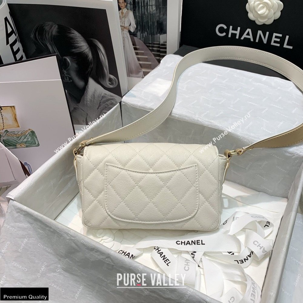 Chanel Grained Calfskin Flap Bag AS2273 White 2021 (jiyuan-21022035)